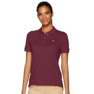 Lacoste Women's Classic Fit Short Sleeve Polo Sz10